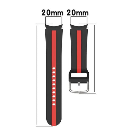 Two Color Silicone Watch Band For Samsung Galaxy Watch5 Pro