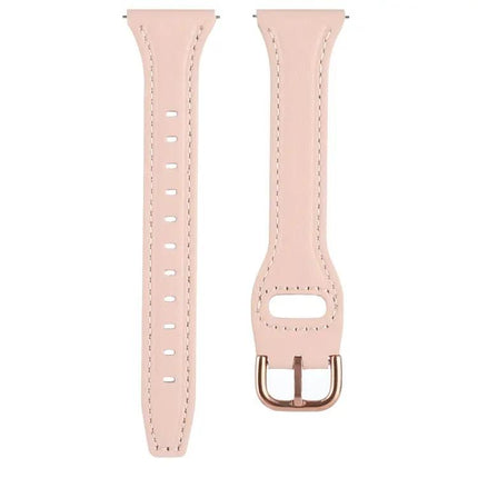 22mm Genuine Leather Reverse Buckle Watch Band for Galaxy
