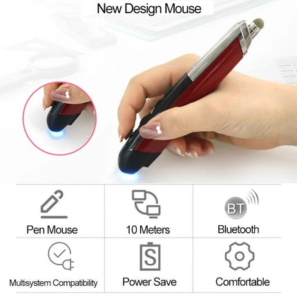 Wireless Bluetooth Pen Mouse for PC and Smart TV Navigation in hand showing pen-style pointer with adjustable DPI and Bluetooth