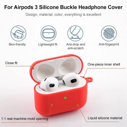 Essential Silicone Set for Everyday Earphone Protection and Travel - red silicone AirPods case, lightweight, anti-drop, anti-fingerprint travel protection