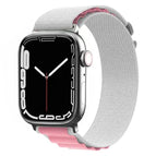 For Apple Watch Series 8&7 45mm / SE 2&6&SE&5&4 44mm / 3&2&1 42mm / Gray + Pink