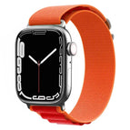 For Apple Watch Series 8&7 45mm / SE 2&6&SE&5&4 44mm / 3&2&1 42mm / Orange + Red