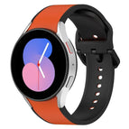 For Samsung Galaxy Watch4 Classic 42mm / Watch4 40mm / Orange Black