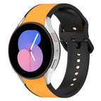 For Samsung Galaxy Watch4 Classic 42mm / Watch4 40mm / Yellow Black