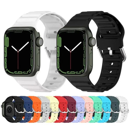 Silicone Ocean Ripple Band For Apple Watch 41mm/45mm