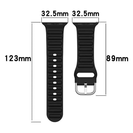 Silicone Ocean Ripple Band For Apple Watch 41mm/45mm