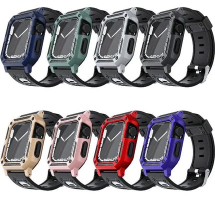 Military Silicone Band And Case For Apple Watch 41/45mm