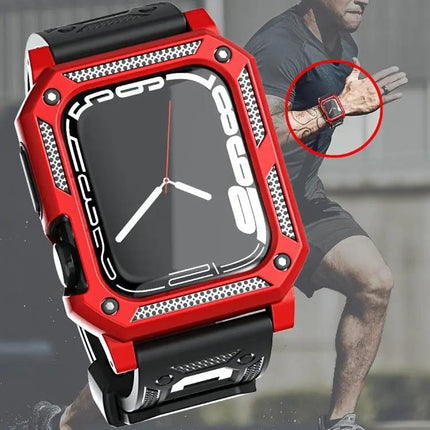 Military Silicone Band And Case For Apple Watch 41/45mm
