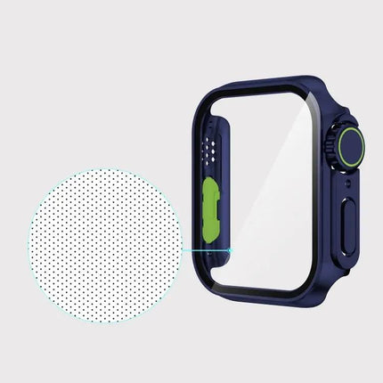 Apple Watch 45mm PC Case With Tempered Front Film Shield