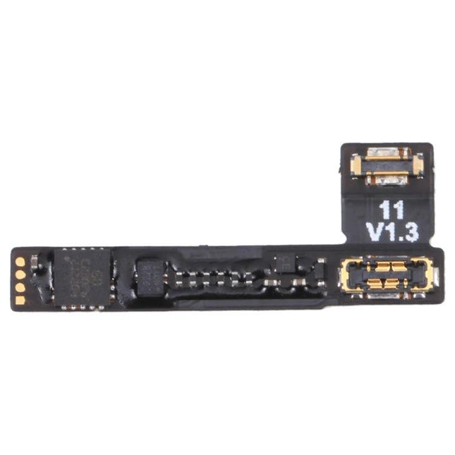 JC External Battery Repair Flex Cable for iPhone 11 and 12 Series replacement flex cable close-up on white background