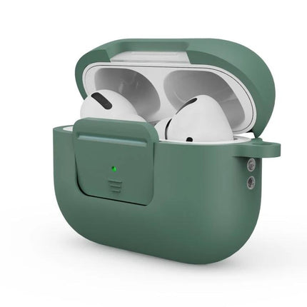 Daily Use Silicone Case for AirPods Pro on the Go - matte green protective silicone cover for AirPods Pro, easy grab-and-go protection