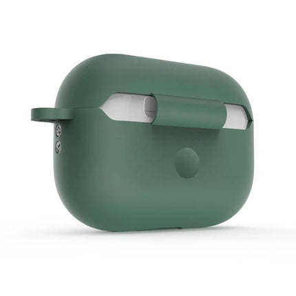 Daily Use Silicone Case for AirPods Pro on the Go in forest green, slim protective cover for everyday jogging, commuting and errands