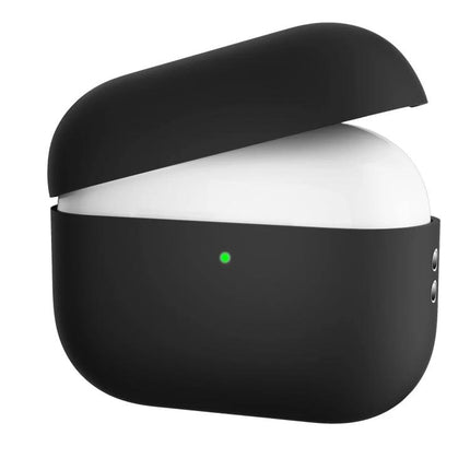 Silicone Case for AirPods Pro in Everyday Protection – matte black silicone cover with charging port access and LED indicator