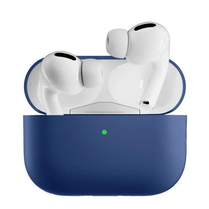 Silicone Case for AirPods Pro in Everyday Protection - navy silicone cover protecting AirPods Pro with accessible charging port