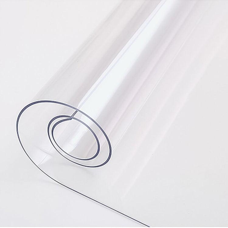 Elegant Clear PVC Waterproof Table Protector - Soft Glass Finish, 1mm Thickness for Home and Restaurant Settings