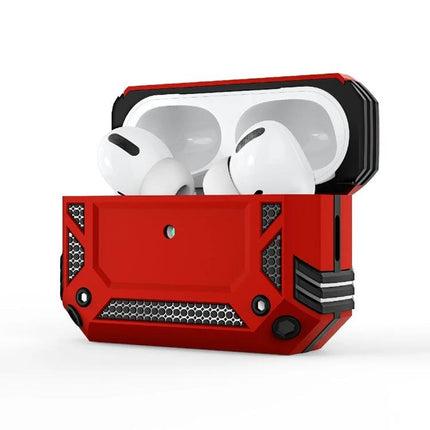AirPods Protective Cover for Everyday Travel Protection - red rugged dustproof drop-resistant case for AirPods with easy charging access