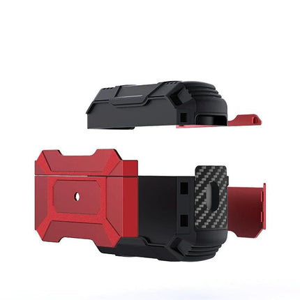 Simple Protective Cover for AirPods Pro 2 Daily Use - red and black dust-proof case with built-in charging port