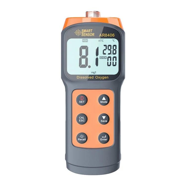 SmartSensor Portable Dissolved Oxygen Meter for Water Testing handheld DO meter displaying 8.1 mg/L and temperature 29.8°C