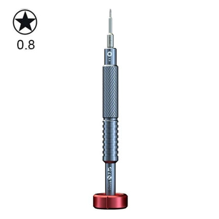 Portable Alloy Magnetic Screwdriver Kit for Phone Repair - slim 0.8 star screwdriver with textured grip and magnetic base for smartphone repairs