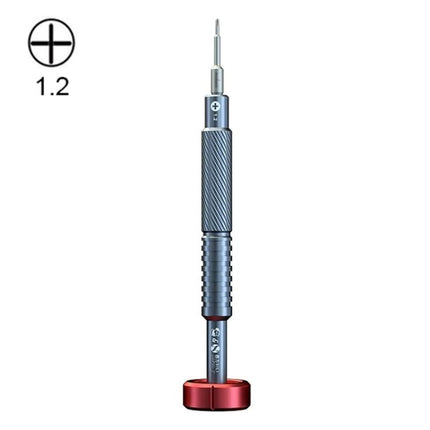Portable Alloy Magnetic Screwdriver Kit for Phone Repair — slim magnetic Phillips 1.2mm precision screwdriver with knurled grip and rotating cap