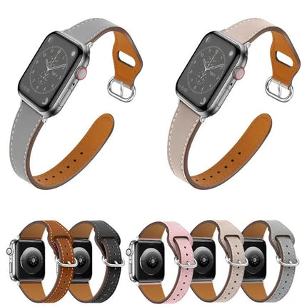 Leather Small Waist Watch Band For Apple Watch 38-41mm