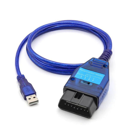 USB Cable for Fiat Car Diagnostics in Everyday Vehicle Maintenance - blue USB to OBDII diagnostic cable for Fiat ECU checks