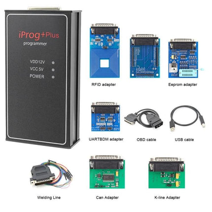 Practical Tool for Everyday Car Maintenance and Repairs at Home - iProg Plus programmer kit with RFID, EEPROM, OBD, USB, CAN and K-line adapters