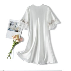 Chic Scalloped V-Neck Loose Summer Nightdress for Women