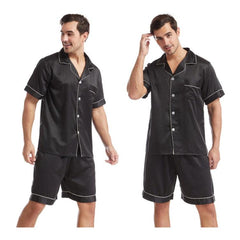 Men's Summer Short Pajama Set in Lightweight Solid Colors