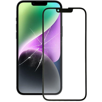 Screen Replacement for iPhone 14 to Fix Everyday Wear - iPhone 14 Pro Max cracked front glass and replacement screen kit for DIY repair