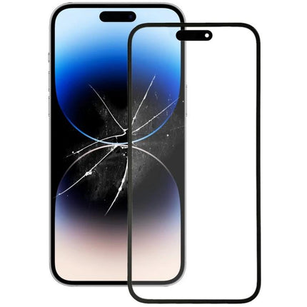Screen Replacement for iPhone 14 to Fix Everyday Wear - iPhone 14 Pro Max cracked screen and replacement front glass kit with testing support