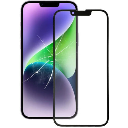 Screen Replacement for iPhone 14 to Fix Everyday Wear - iPhone 14 Pro Max shattered screen with replacement front glass and test-fit frame