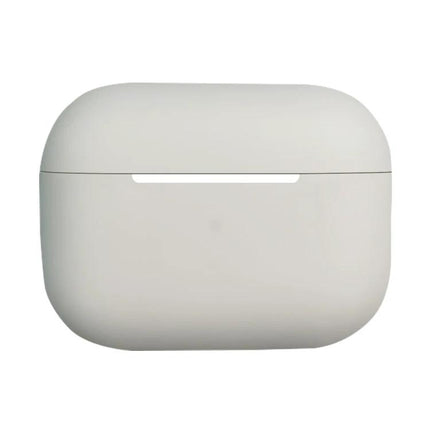 Silicone Protective Case for Everyday Earphone Use in matte white, slim snug fit with charging access and scratch protection