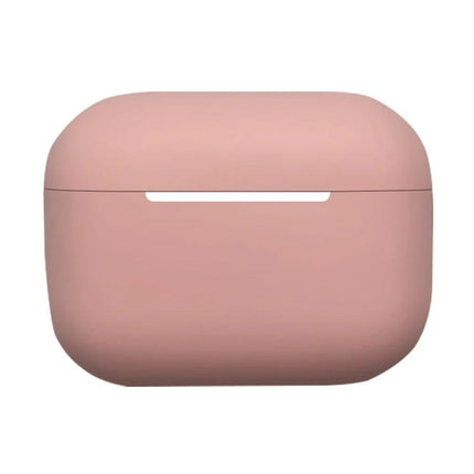 Silicone Protective Case for Everyday Earphone Use in matte pink, slim snug-fit cover with charging port access