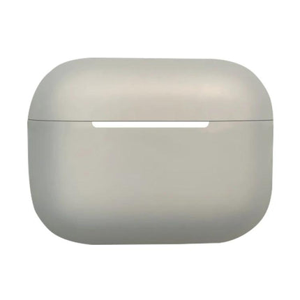 Silicone Protective Case for Everyday Earphone Use in slim matte gray silicone, snug fit and charging port access