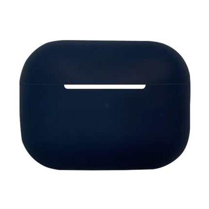 Silicone Protective Case for Everyday Earphone Use - slim navy silicone case protects earphones, fits snugly and allows charging without removal