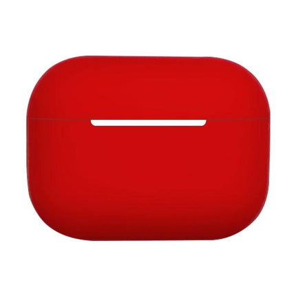 Silicone Protective Case for Everyday Earphone Use - red slim-fit silicone case with charging access