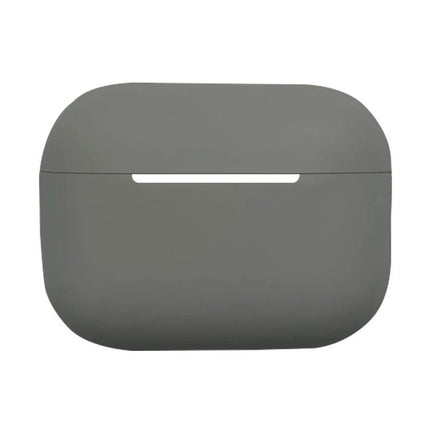 Silicone Protective Case for Everyday Earphone Use in matte gray, slim snug-fit design that allows charging without removal