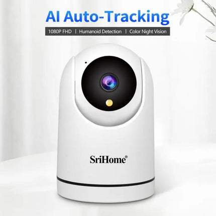SriHome Wireless Pan-Tilt Camera for Indoor Security Monitoring
