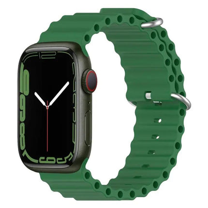 Ocean Silicone Apple Watch Band 38/40/41/42mm Adjustable | Syndmart