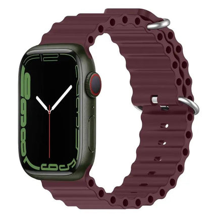 Ocean Silicone Apple Watch Band 38/40/41/42mm Adjustable