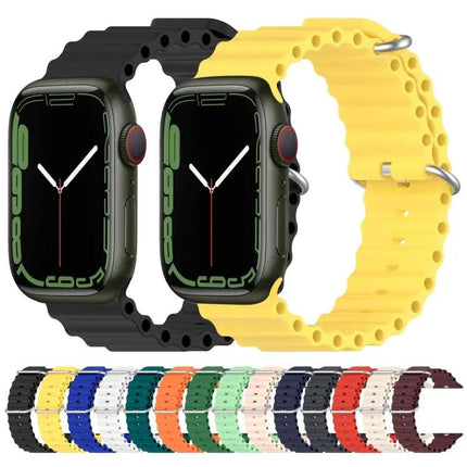 Ocean Silicone Apple Watch Band 38/40/41/42mm Adjustable