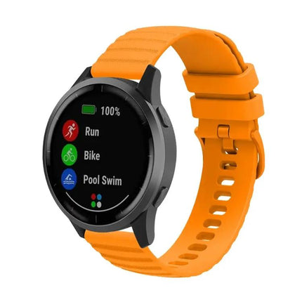 Silicone Wave Pockmark Watch Band Universal 20mm 22mm