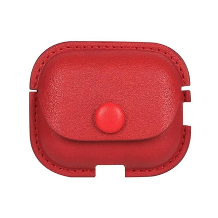 Stylish PU Leather Case for Everyday Earphone Protection - red durable fingerprint-resistant PU leather earphone case with button flap, dust and scratch shielding