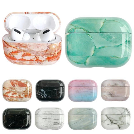 Marble Protective Case for Everyday Earphone Protection - durable marble-textured charging case for AirPods, pocket-safe, scratch-resistant design