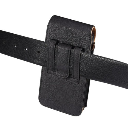 Nylon Oxford Waist Bag for Phones Up to 7 Inches black belt clip pouch with magnetic closure