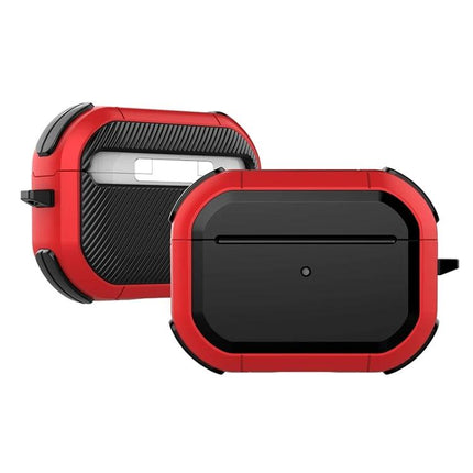Daily Protective Case for Earphones During Commutes — red dustproof antifouling hard shell with carabiner for bag or belt
