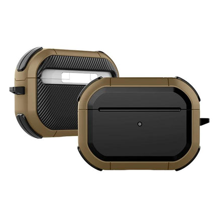 Daily Protective Case for Earphones During Commutes shown in rugged brown and black dustproof antifouling shell with belt-clip attachment