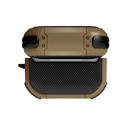 Daily Protective Case for Earphones During Commutes - dustproof antifouling brown hard-shell case with belt clip for easy commuting