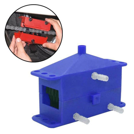 Motorcycle Chain Cleaning Kit For Chains And Sprockets - handheld brush box and applicator for cleaning, lubricating and protecting motorcycle chains